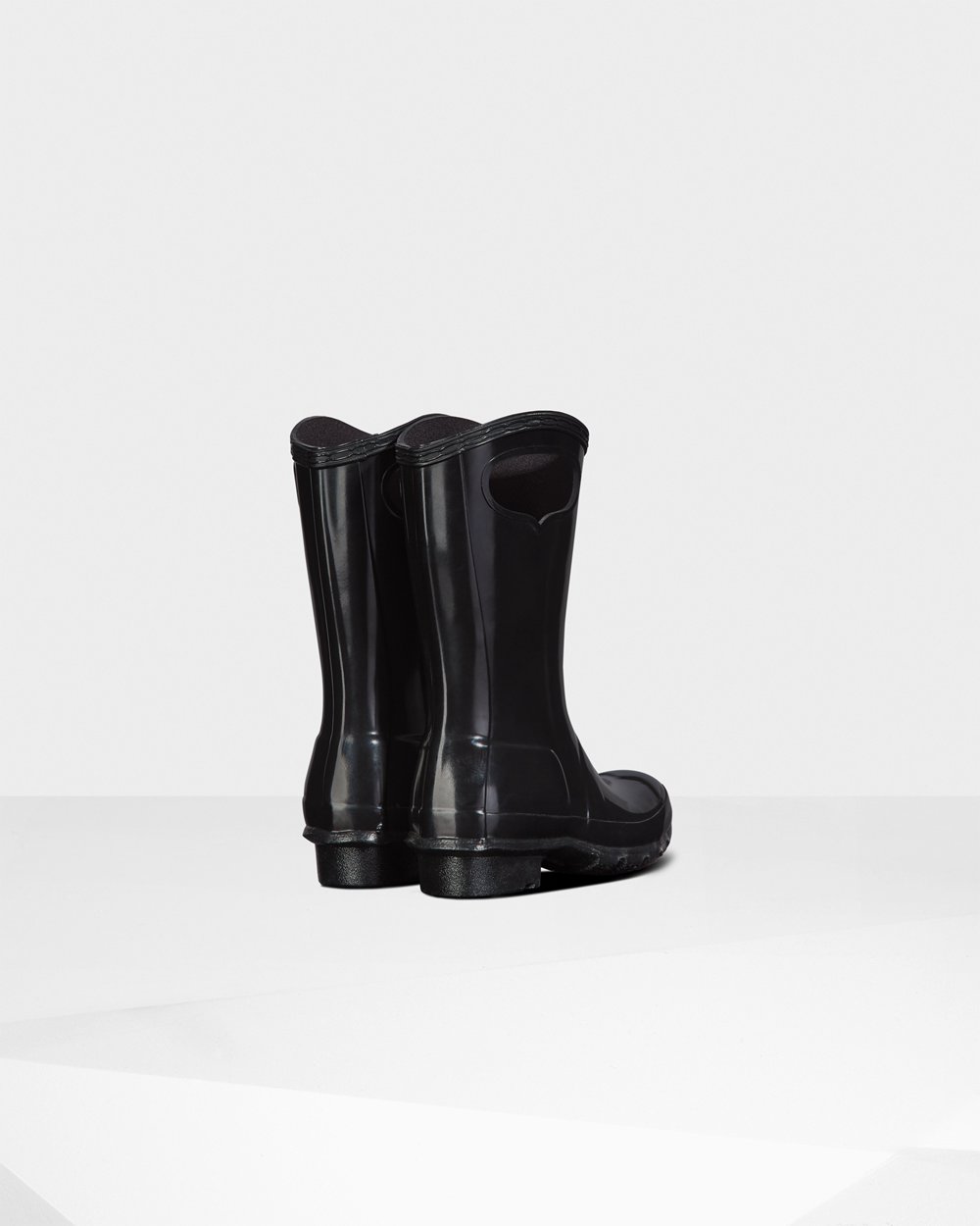 Hunter Original Big Grab Handle Gloss Rain Boots - Shop Online Kids Black - BAQZTX731